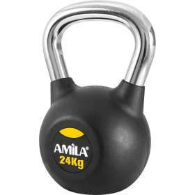 AMILA Kettlebell Rubber Cover Cr Handle 24kg AMILA Kettlebell Rubber Cover Cr Handle 24kg