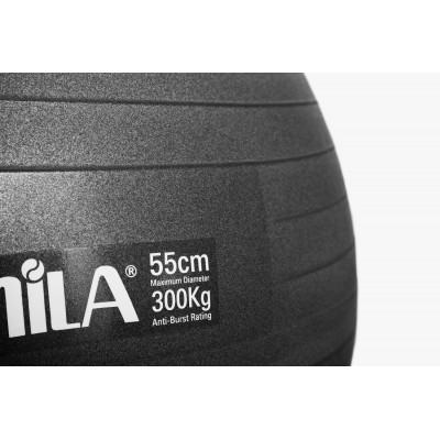 Μπάλα Γυμναστικής AMILA GYMBALL 55cm Μαύρη Bulk