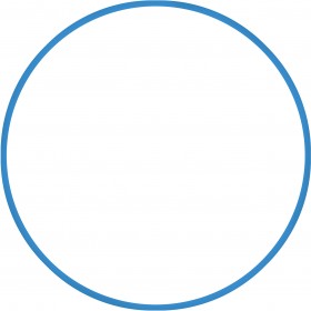 Χούλα Χουπ HQ 80cm - Φ19mm - 330gr, Μπλε Χούλα Χουπ HQ 80cm - Φ19mm - 330gr, Μπλε