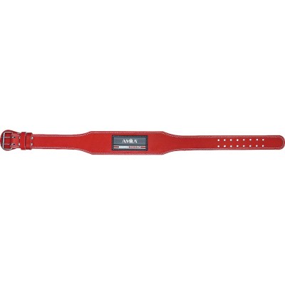 Ζώνη Άρσης Βαρών AMILA Δερμάτινη Κόκκινη B Quality XL