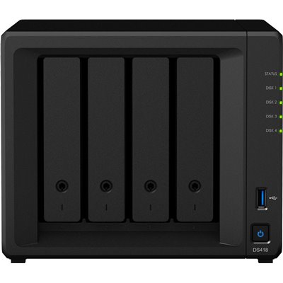 Synology DiskStation DS418 NAS Tower με 4 θέσεις για HDD/SSD και 2 θύρες Ethernet