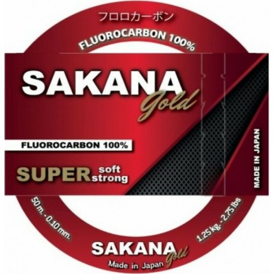 Sakana Μισινέζα Gold Fluorocarbon 100% 50m 0.20mm