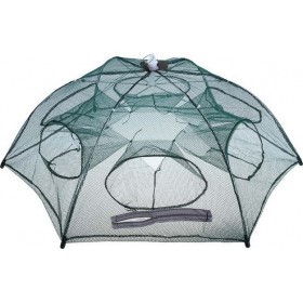 Τηλεσκοπική Παγίδα για Ψάρια Κιούρτος με 6 Τρύπες 90x90x35εκ.