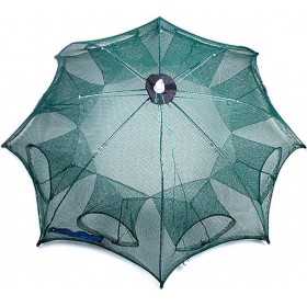 Παγίδα για Ψάρια Κιούρτος Υφασμάτινος Πτυσσόμενος 8 Θέσεων 80x35εκ.