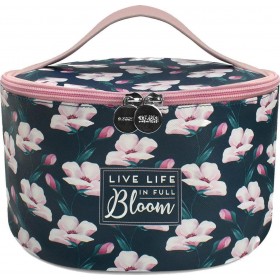 Legami Milano Γυναικείο Νεσεσέρ Hello Beauty Flower Bloom σε Navy Μπλε χρώμα Legami Milano Γυναικείο Νεσεσέρ Hello Beauty Flower Bloom σε Navy Μπλε χρώμα
