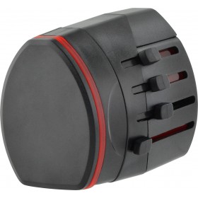 Lamtech Black Universal Travel Power Adapter Αντάπτορας Πρίζας από Universal σε Universal