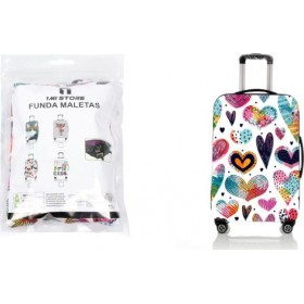 Κάλυμμα Βαλίτσας Σχέδιο Καρδούλες για Ύψος 56-61cm