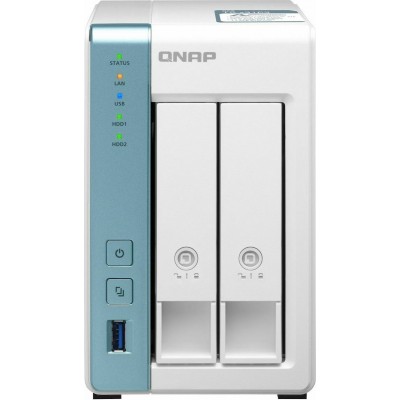 QNap TS-231P3-4G NAS Tower με 2 θέσεις για HDD/SSD και 2 θύρες Ethernet