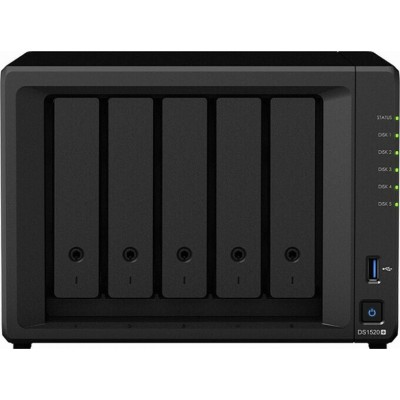 Synology DiskStation DS1520+ NAS Tower με 5 θέσεις για HDD/M.2/SSD και 4 θύρες Ethernet