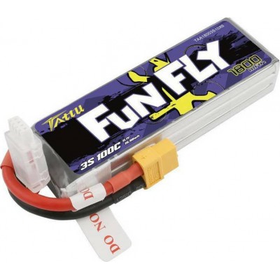 Tattu Funfly Series 1800mAh 11.1V 100C 3S1P Lipo Battery Pack &amp XT60 Plug