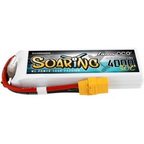 Gens Ace Soaring 4000mAh 11.1V 30C 3S1P Lipo Battery Pack with XT90Κωδικός: BSR30C40003S 