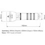 XTAR D06 Full Set Φακός Κατάδυσης Επαναφορτιζόμενος Led με Φωτεινότητα 1600lm για Βάθος έως 100m