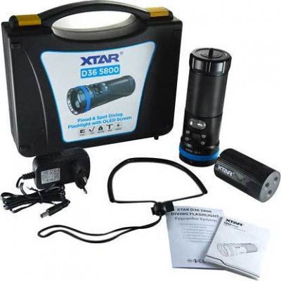 XTAR D36 Pack Φακός Κατάδυσης Led με Φωτεινότητα 5800lm για Βάθος έως 100m