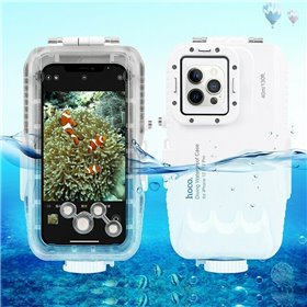 Hoco Enjoy Series Diving Shell Υποβρύχια Θήκη για Apple iPhone 12 Pro Max Λευκή IPX8