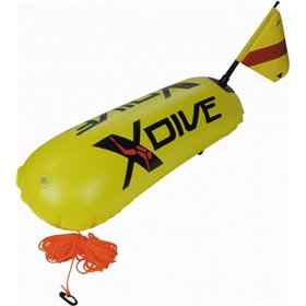 XDive Σημαδούρα Κατάδυσης PVC Διπλού Θαλάμου Κίτρινη