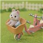 Epoch Sylvanian Families Tandem Cycling Set Husky Sister &amp Brother - Σετ Ποδήλατο Αδερφός Και Αδερφή Χάσκυ 