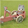 Epoch Sylvanian Families Tandem Cycling Set Husky Sister &amp Brother - Σετ Ποδήλατο Αδερφός Και Αδερφή Χάσκυ 