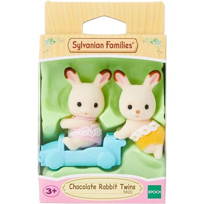 Epoch Sylvanian Families Chocolate Rabbit Twins - Σοκολατένια Κουνέλια Διδυμακια 