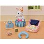 Epoch Sylvanian Families Weekend Travel Set Snow Rabbit Mother Σετ Εκδρομή Σαββατοκύριακου Μαμά Κουνελάκι Του Χιονιού 