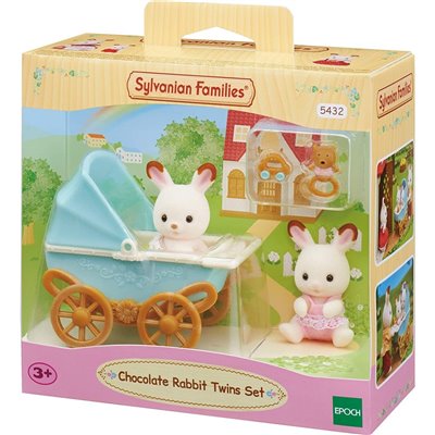 Epoch Sylvanian Families Chocolate Rabbit Twins Set - Σετ Δίδυμα Σοκολατένια Κουνελάκια 