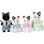 Epoch Sylvanian Families Tuxedo Cat Family - Οικογένεια Γατών Με Σμόκιν 