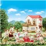 Epoch Sylvanian Families Chocolate Rabbit Family Dollhouse Playset, Multicolor 