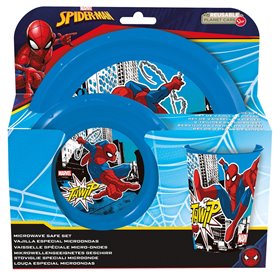 Stor Σετ Φαγητού 3 Τμχ. Spiderman Streets  Stor Σετ Φαγητού 3 Τμχ. Spiderman Streets
