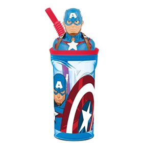 Stor Ποτήρι 3D 360Ml Avengers Comic Heroes Captain America  Stor Ποτήρι 3D 360Ml Avengers Comic Heroes Captain America