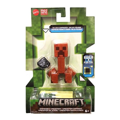 Mattel minecraft φιγουρες 8εκ Damaged Creeper 