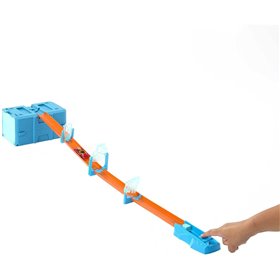 Mattel Hot Wheels Track Βασικά Σετ Ice-themed Building 10 Pieces in a Modular and Stackable Storage Box 