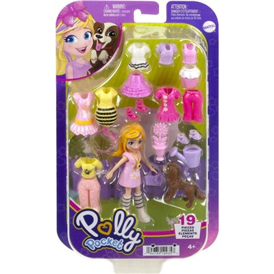 Mattel Polly - Νεα Κουκλα Με Μοδες Μεσαιο Pack Λουλούδια 