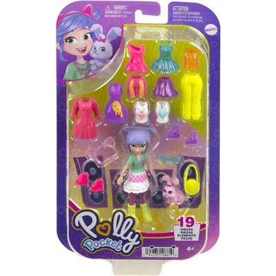 Mattel Polly - Νεα Κουκλα Με Μοδες Μεσαιο Pack Πρωινή Βόλτα 