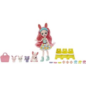 Mattel Enchantimals Baby Best Friends Κουκλα K Ζωακια Φιλαρακια Με Εκπληξεις Bree Bunny and Twist 