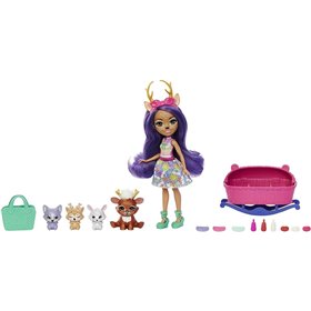 Mattel Enchantimals Baby Best Friends Κουκλα K Ζωακια Φιλαρακια Με Εκπληξεις Danessa Deer and Sprint 