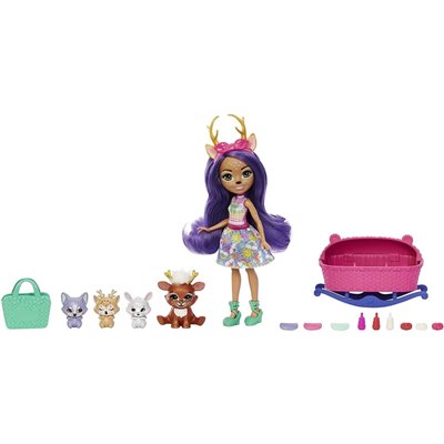 Mattel Enchantimals Baby Best Friends Κουκλα K Ζωακια Φιλαρακια Με Εκπληξεις Danessa Deer and Sprint 