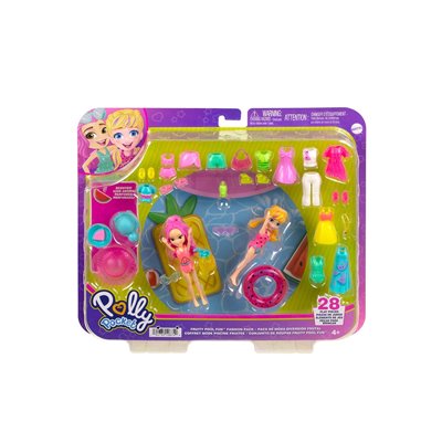 Mattel Polly - Νεα Κουκλα Με Μοδες Μεγαλο Pack Fruity Pool Fun 