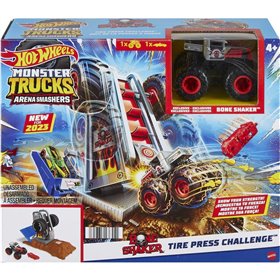 Mattel Hot Wheels Monster Trucks Arena World Μικρό σετ Bone Shaker Πρόκληση Ελαστικών 