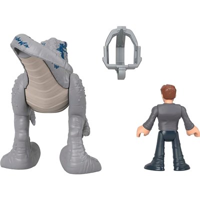 Fisher-Price Imaginext Jurassic World Dominion Dinosaur Toy Set With Blue And Owen Grady