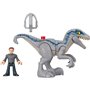 Fisher-Price Imaginext Jurassic World Dominion Dinosaur Toy Set With Blue And Owen Grady 