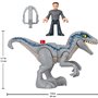 Fisher-Price Imaginext Jurassic World Dominion Dinosaur Toy Set With Blue And Owen Grady 