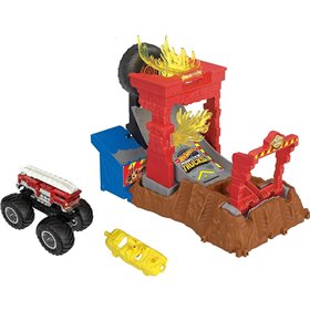 Mattel Hot Wheels Monster Trucks Arena Smashers Πρόκληση Φωτιάς 