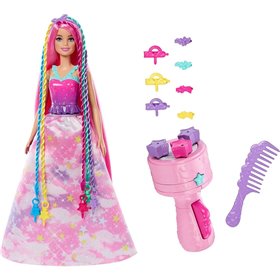 Mattel Barbie Πριγκίπισσα Ονειρικά Μαλλιά Fantasy Hair With Braid And Twist Styling, Rainbow Extensions  Mattel Barbie Πριγκίπισσα Ονειρικά Μαλλιά Fantasy Hair With Braid And Twist Styling, Rainbow Extensions