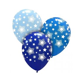 maskarata Μπαλόνια Μπλε Αστέρια 6Τεμ. Διαμέτρου 30Εκ Με Περιμμετρικό Τύπωμα  maskarata Μπαλόνια Μπλε Αστέρια 6Τεμ. Διαμέτρου 30Εκ Με Περιμμετρικό Τύπωμα