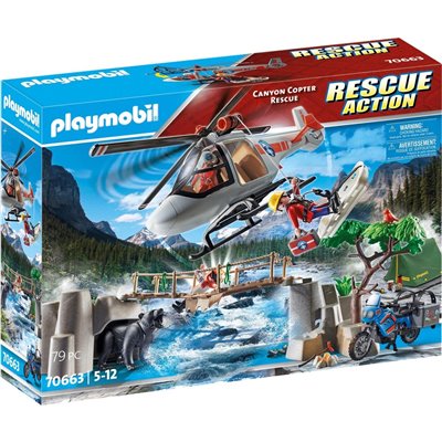 Playmobil Rescue Action Επιχείρηση Διάσωσης Μοτοσικλετιστή Στο Βουνό 