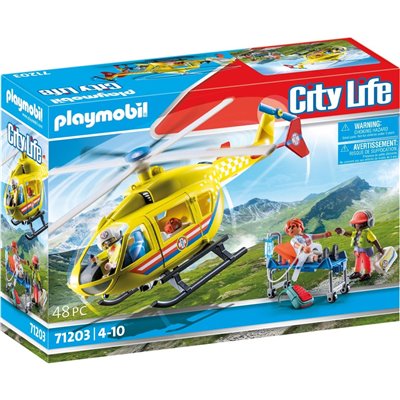 Playmobil City Life Ελικόπτερο Πρώτων Βοηθειών 