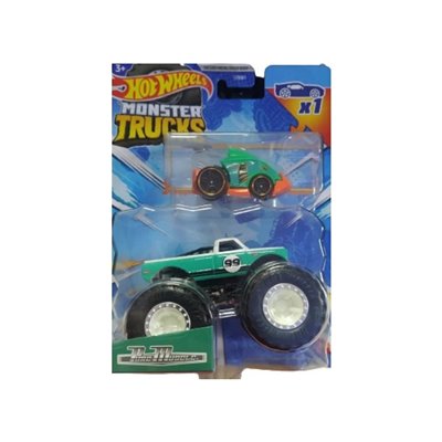 Mattel Hot Wheels Όχημα Monster Trucks Με Αυτοκινητάκι Pure Muscle 