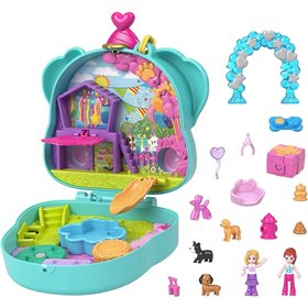 Mattel Polly Pocket Mini - Ο Κοσμος Της Polly Σετακια Doggy Birthday Bash Compact 