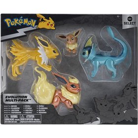 Jazwares Pokemon φιγούρες εξέλιξης 4 τεμ. (Eevee, Jolteon, Vaporeon, Flareon) 