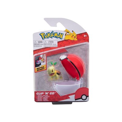 Jazwares Pokemon - Poke Ball Clip N Go με φιγούρα Turtwig and Poke Ball 