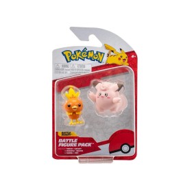 Jazwares Pokemon Battle Feature φιγούρες Clefairy and Torchic 